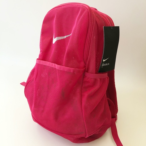 red nike backpack mesh
